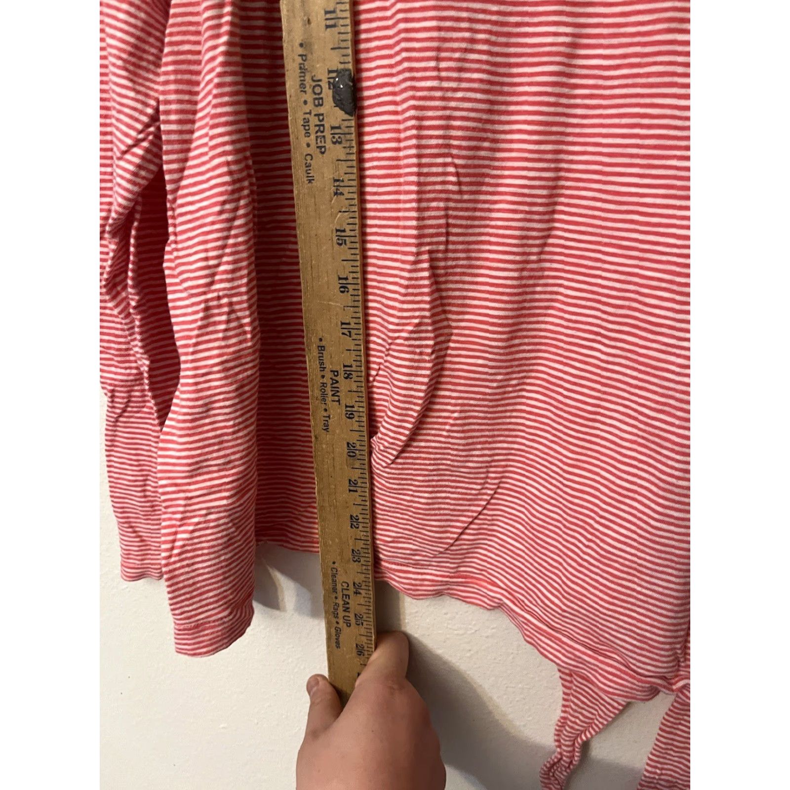 Gap GAP Easy Tee Womens Shirt 2XL Pink Striped Long Sleeve Tie Front Blouse T-Shirt Size XXL / US 16-18 / IT 52-54 - 4 Thumbnail