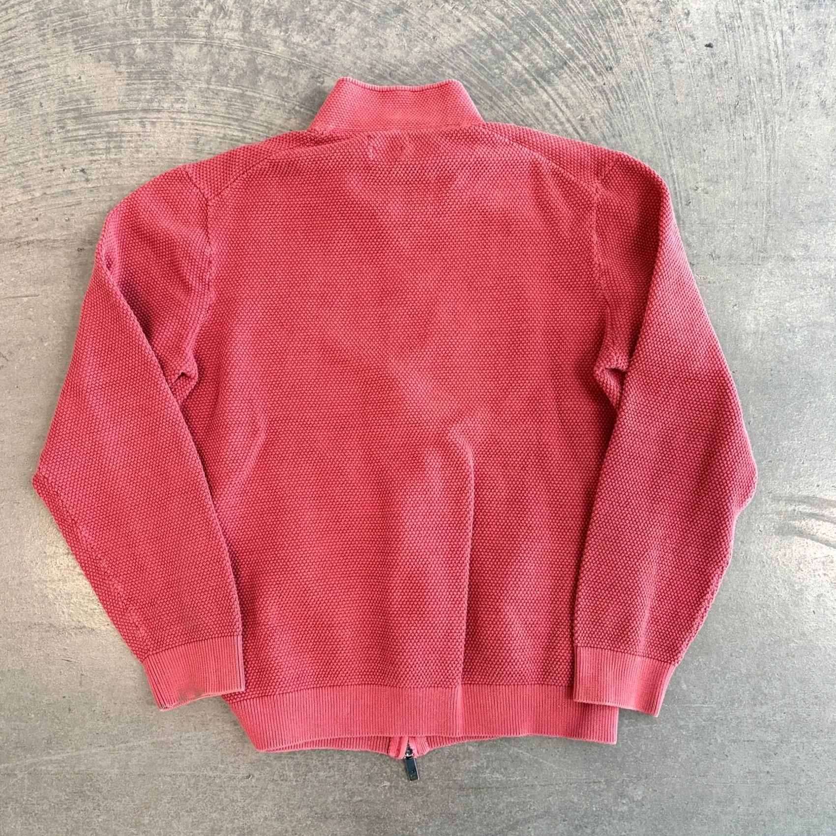 Vintage VINTAGE Y2k Extra Fine Cotton Waffle Thermal Full Zip Nature Red Longsleeve S Women Size S / US 4 / IT 40 - 2 Thumbnail
