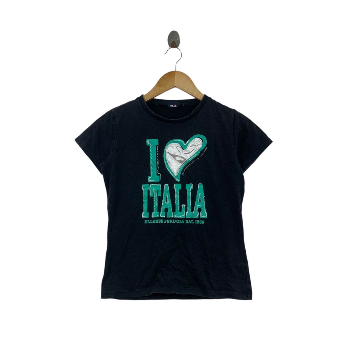 Ellesse Vintage ELLESSE PERUGIA I Love Italia Embossed Tee Shirt Size XXS / US 00 / IT 34 - 1 Thumbnail