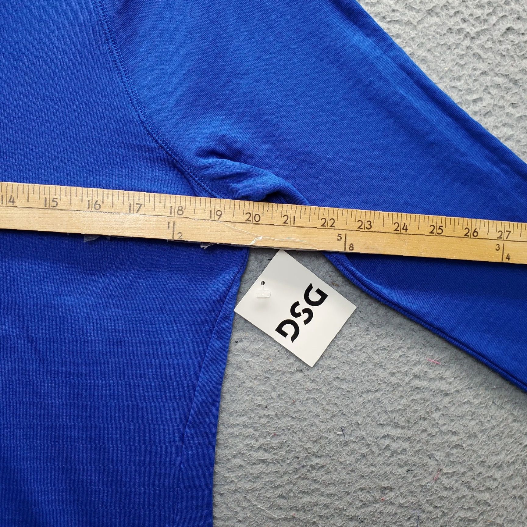 Vintage DSG Activewear Top Women Blue L Womens Size L 1/4 Zip Thumb Hole Raglan Sleeve Mock Neck Breathable Pockets Casual Outdoor Winter 90s Size L / US 10 / IT 46 - 4 Thumbnail