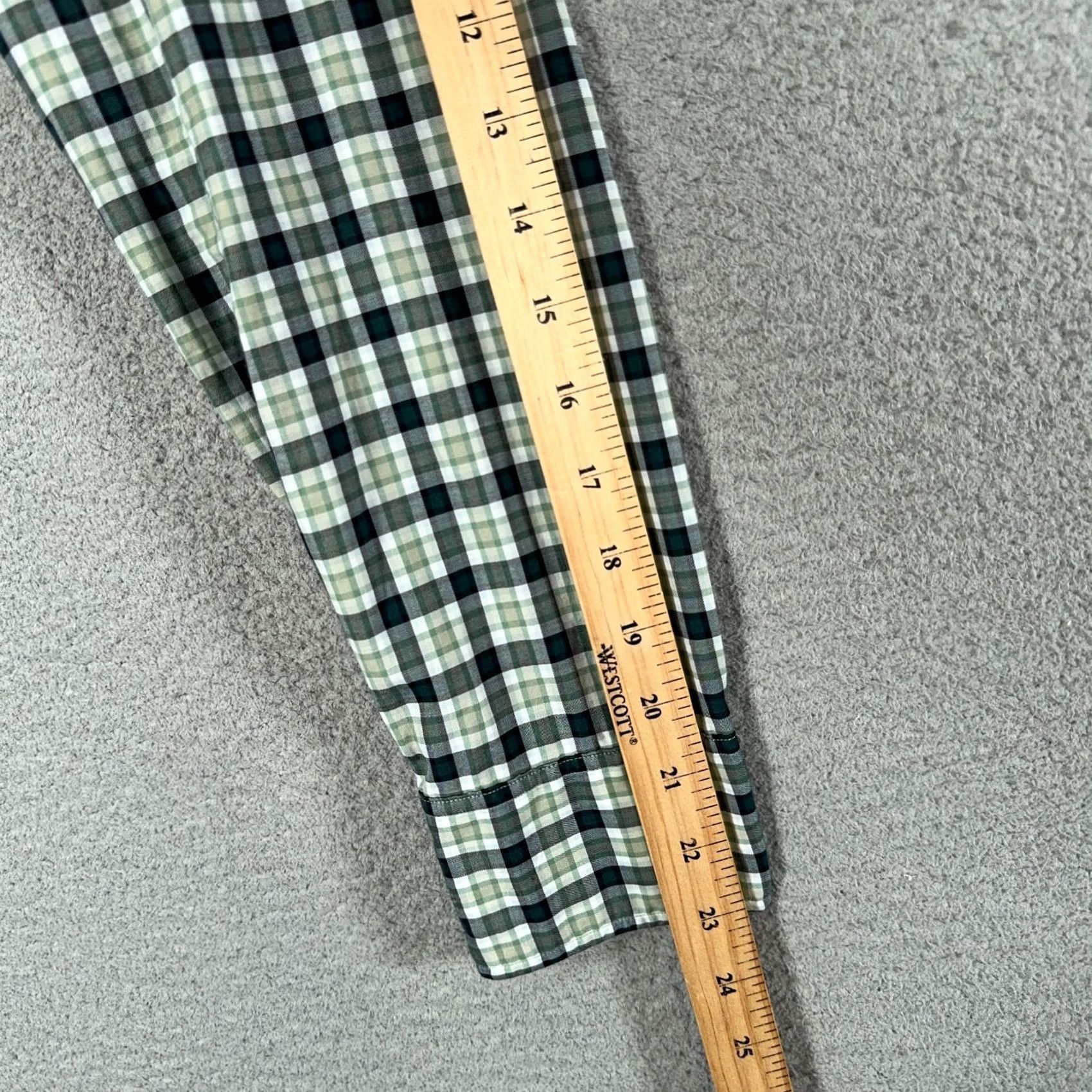 Sid Mashburn Sid Mashburn Spread collar Shirt Mens M Slim Plaid Green Poplin Cotton Linen Button-Up Casual Classic Preppy Images 90s? Size US M / EU 48-50 / 2 - 6 Thumbnail