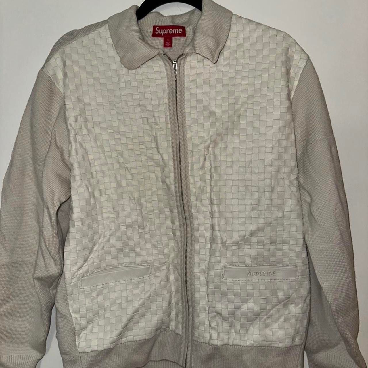 Supreme Supreme Woven Leather Zip Up Cardigan (FW24) | Grailed
