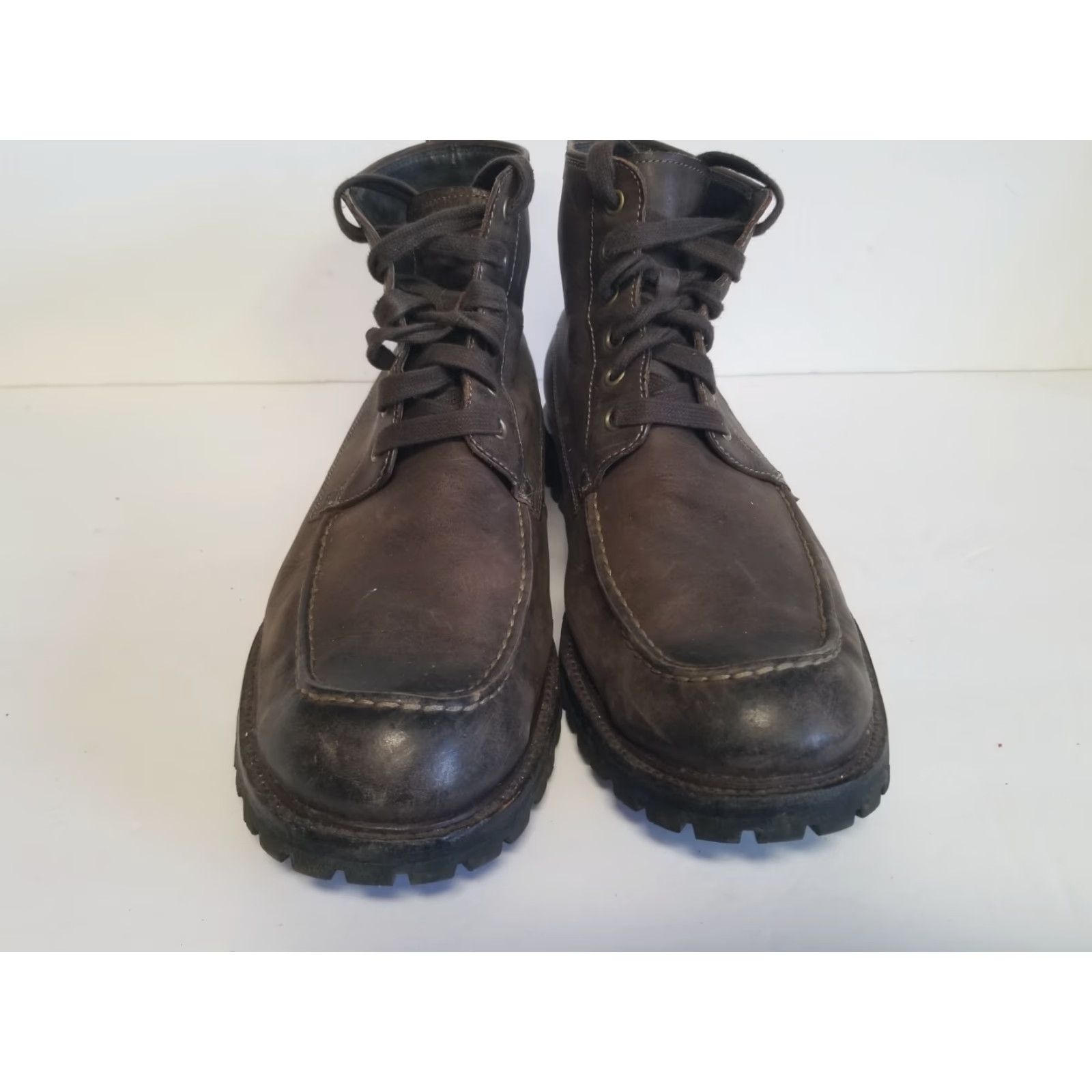 John Varvatos John Varvatos Boots Men Size 12 M Brown Leather Lace Up Combat Ankle Leather Outsole Round Toe Casual Boots Size US 12 / EU 45 - 6 Thumbnail