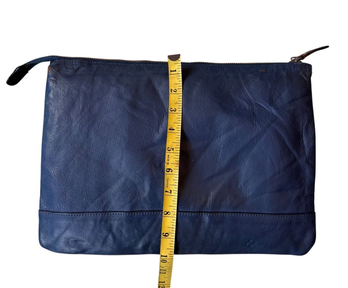 Burberry Burberry Black Label Patina Clutch Bag Blue Leather Size ONE SIZE - 5 Thumbnail