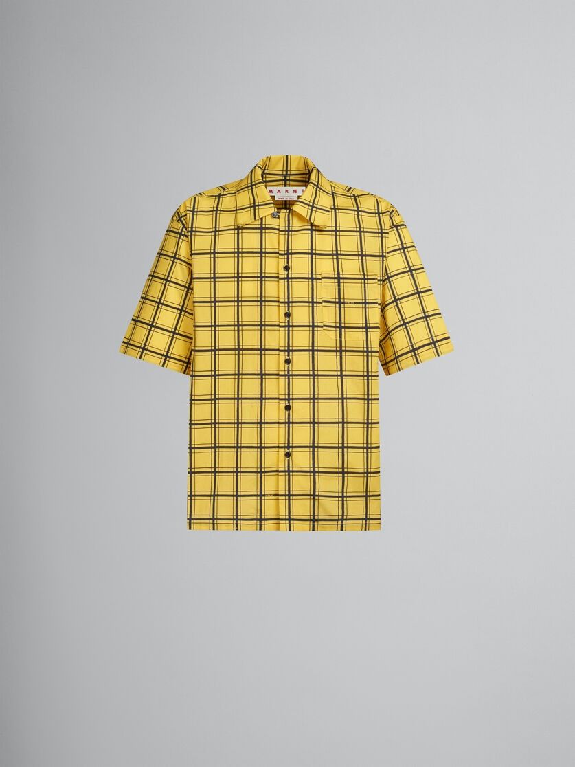 Marni o1w1db10125 Checked Poplin Bowling Shirt in Yellow Size US M / EU 48-50 / 2 - 1 Thumbnail
