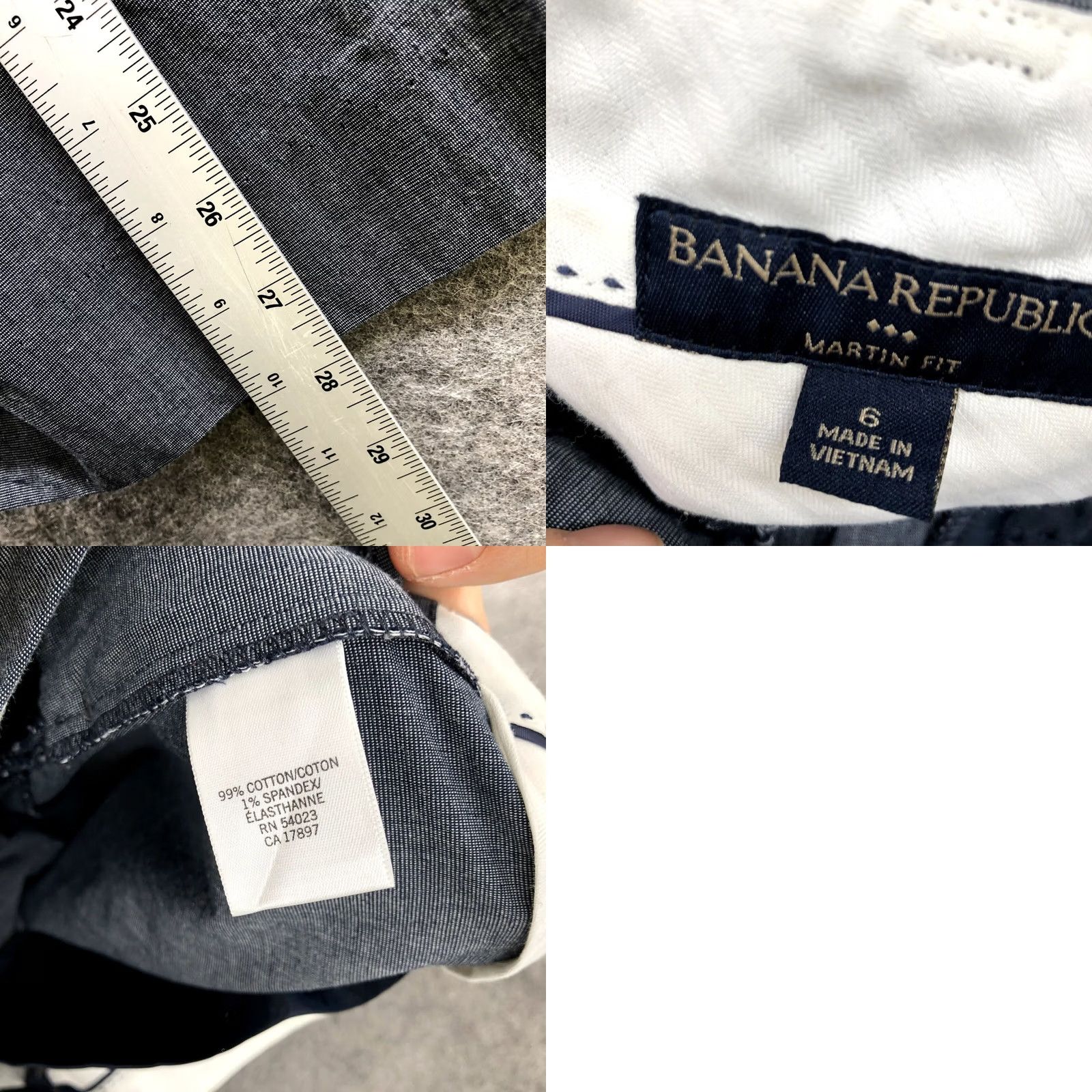Banana Republic Banana Republic Martin Fit Pants Womens 6 Gray Mid Rise Straight Stretch Dress Pants Size 28" / US 6 / IT 42 - 8 Thumbnail