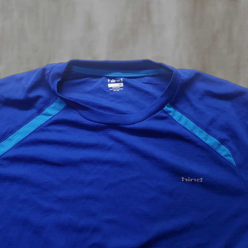 Vintage Hind Blue Shirt Adult XL Extra Large Mens Short Sleeve Breathable All Seasons Logo Size US XL / EU 56 / 4 - 1 Thumbnail