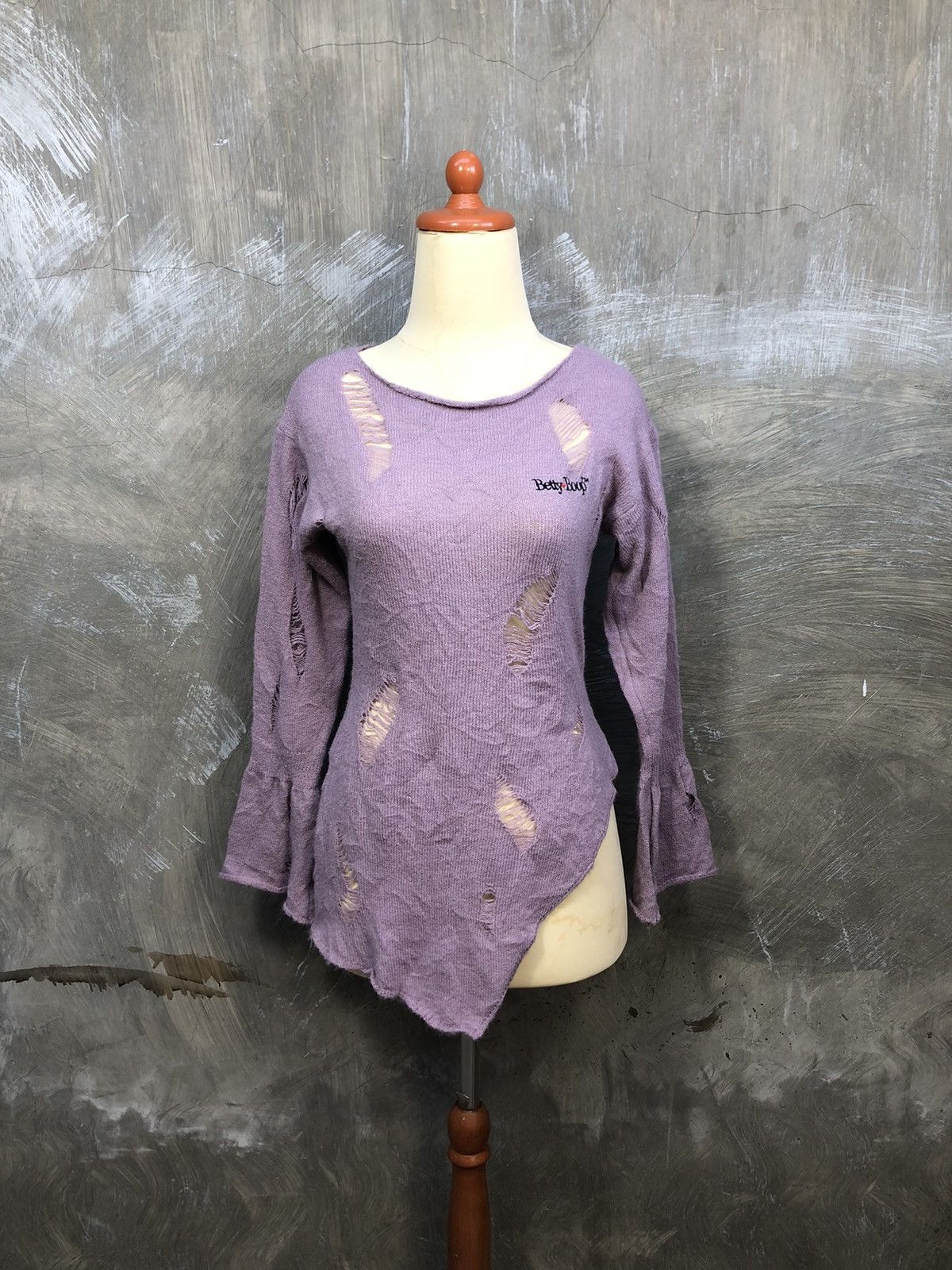 If Six Was Nine Betty Boop Distressed Asymmetrical Knit Size M / US 6-8 / IT 42-44 - 1 Thumbnail
