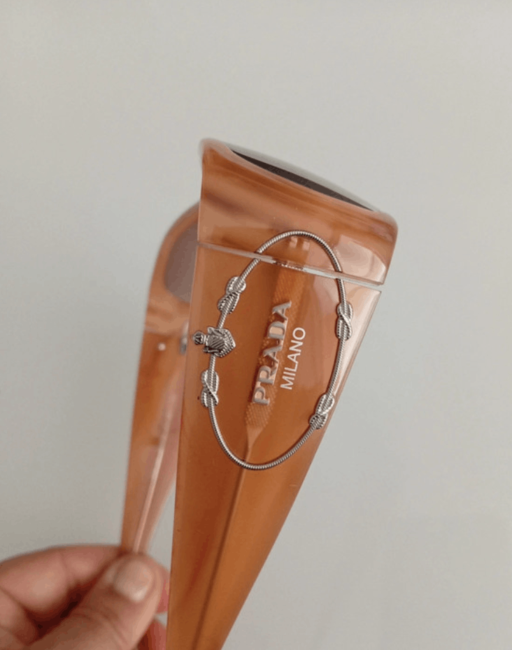 Prada PRADA Sunglasses SPR 10H Mask Flame Star Wrap Shield Size ONE SIZE - 7 Thumbnail