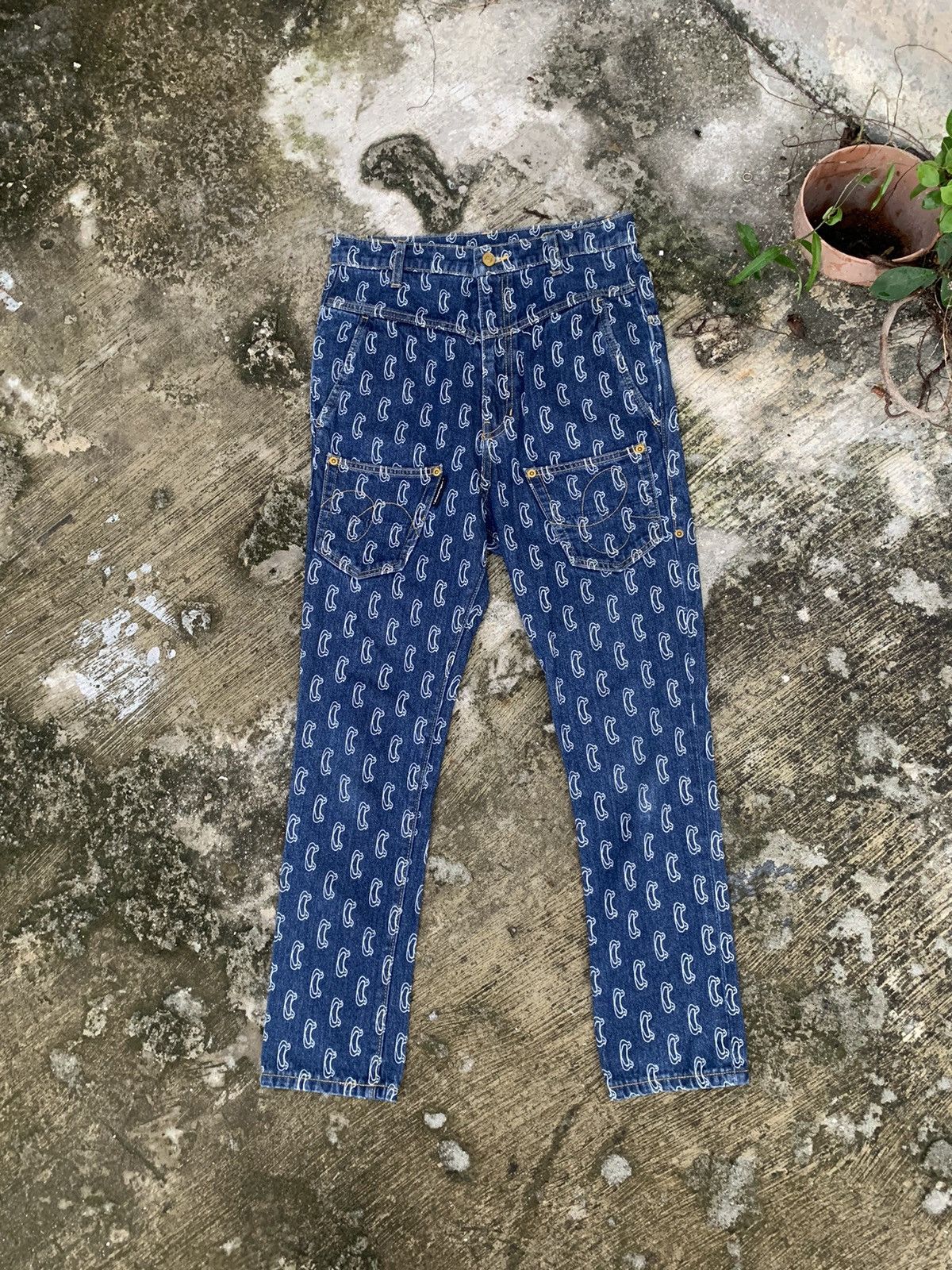 Issey Miyake × mercibeaucoup Mercibeaucoup issey miyake full print jeans Size 28" / US 6 / IT 42 - 1 Thumbnail