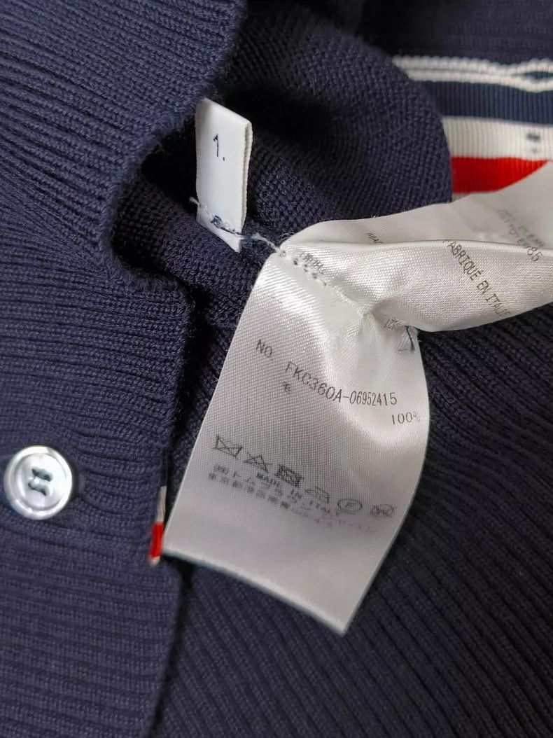 Thom Browne Thom Browne size1 Dot people four stripe wool knit open shi Size US S / EU 44-46 / 1 - 7 Thumbnail