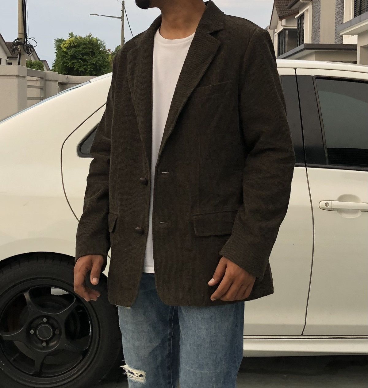 L.L. Bean L.L.Bean Corduroy Elbow Patch Plain Lined Coat Jacket Size US M / EU 48-50 / 2 - 19 Thumbnail