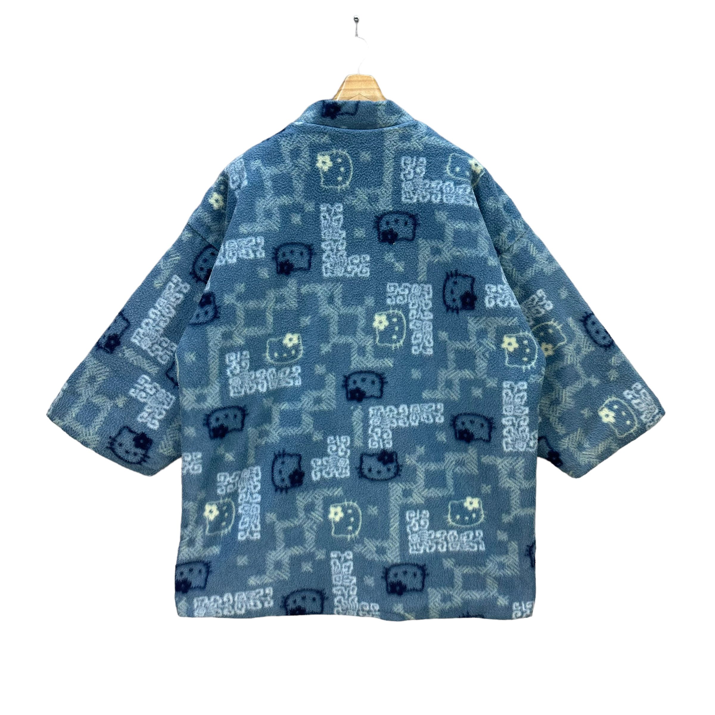 Japanese Brand VINTAGE HELLO KITTY FULLPRINT FLEECE KIMONO #8312-003 Size US M / EU 48-50 / 2 - 8 Thumbnail