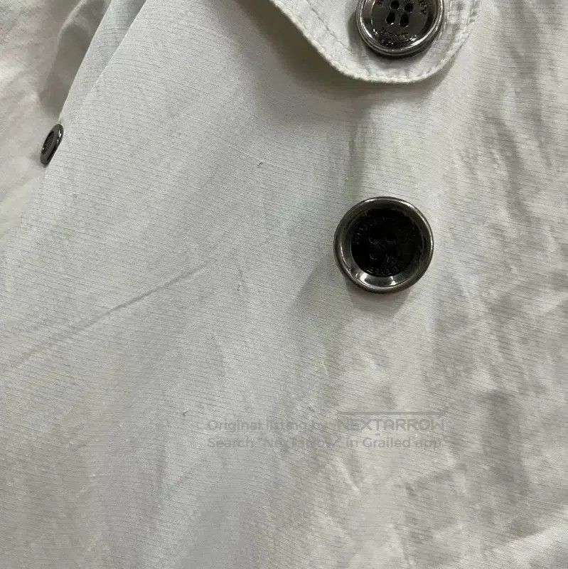Burberry Burberry White Cotton Mid-Length Coat. Size XXS / US 00 / IT 34 - 3 Thumbnail