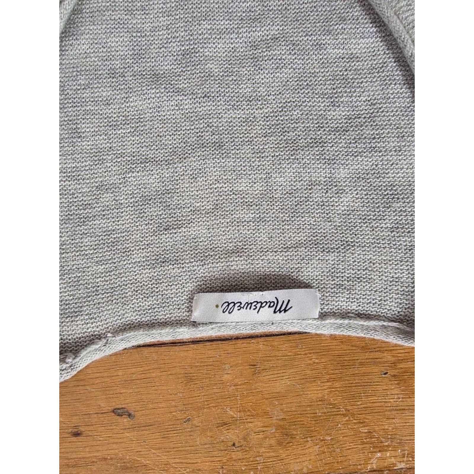 Madewell Madewell Grey Merino extra fine V-Neck Alpaca A001814 Size ONE SIZE - 3 Thumbnail