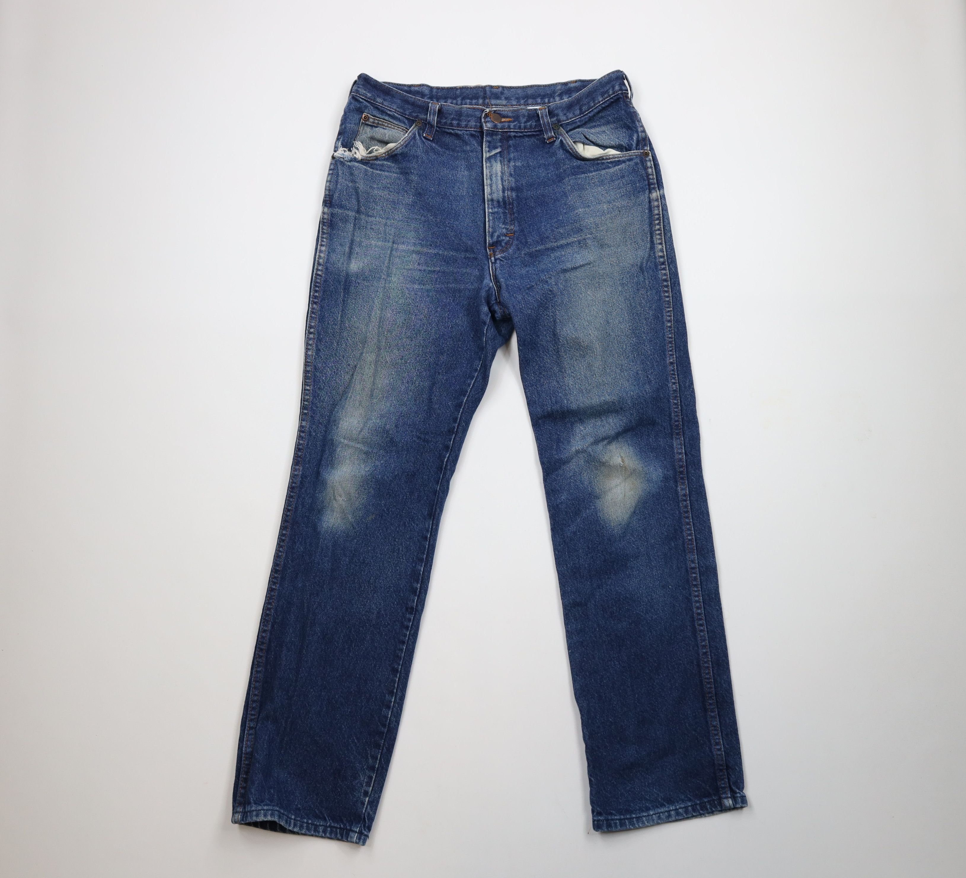 Dickies × Vintage Vintage 70s 80s Dickies Branders Straight Leg Denim Jeans Size US 32 / EU 48 - 1 Thumbnail