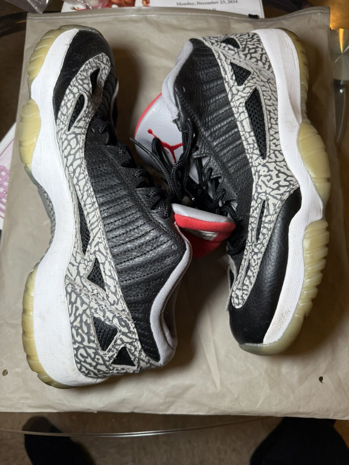 Jordan Brand × Nike Black Cement Jordan 11 Size US 12 / EU 45 - 4 Thumbnail