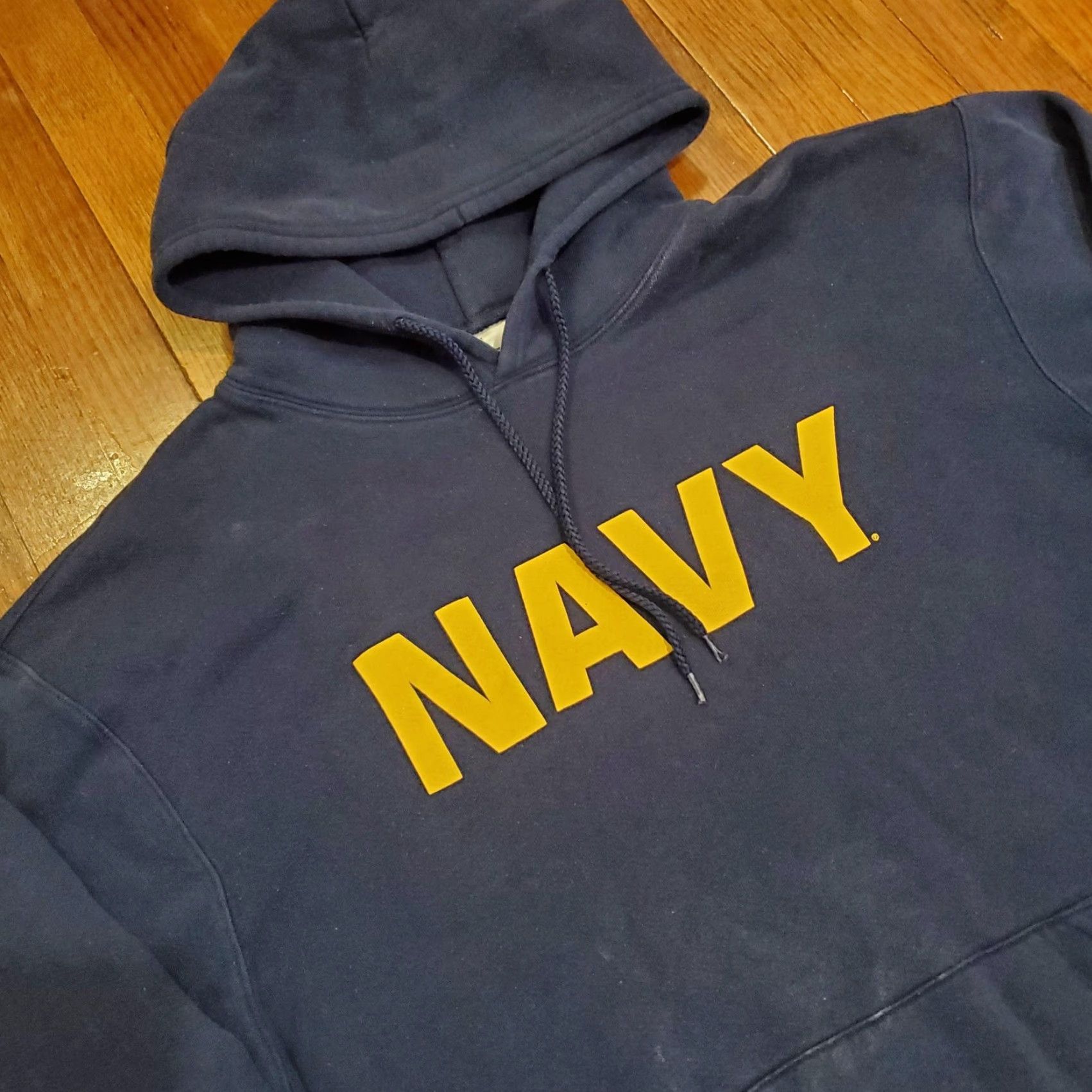 Soffe Soffe Hoodie Mens XL Blue Pullover Fleece Sweatshirt NAVY Military Graphic USA Shirt Mens XL Navy Blue US Navy Graphic Print Pullover Hoodie Size US XL / EU 56 / 4 - 4 Thumbnail