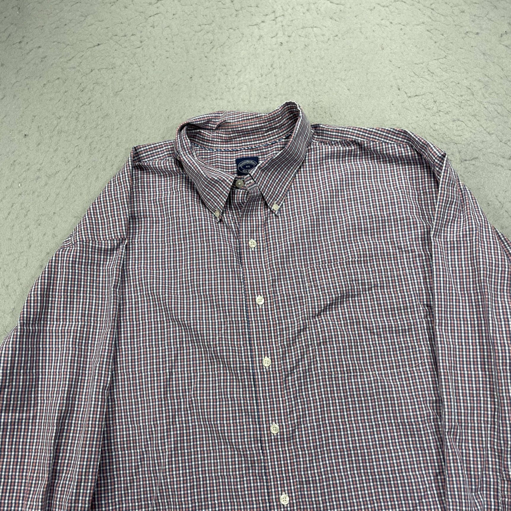 Brooks Brothers Brooks Brothers Shirt Mens 4XL Pink Blue Check 100% Cotton Long Sleeve Casual Size US XXL / EU 58 / 5 - 3 Thumbnail