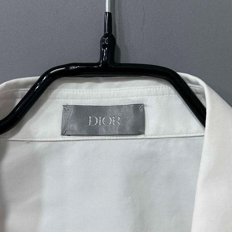 Dior White Sequin Logo Shirt by Dior-2505 Size US M / EU 48-50 / 2 - 5 Thumbnail