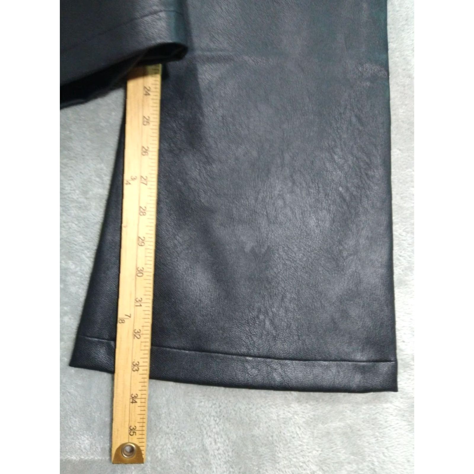 Spanx Spanx Pants Women XL Luxe Black Leather Like Flare High Rise Pull On Stretch Size 40" / US 18 - 6 Thumbnail