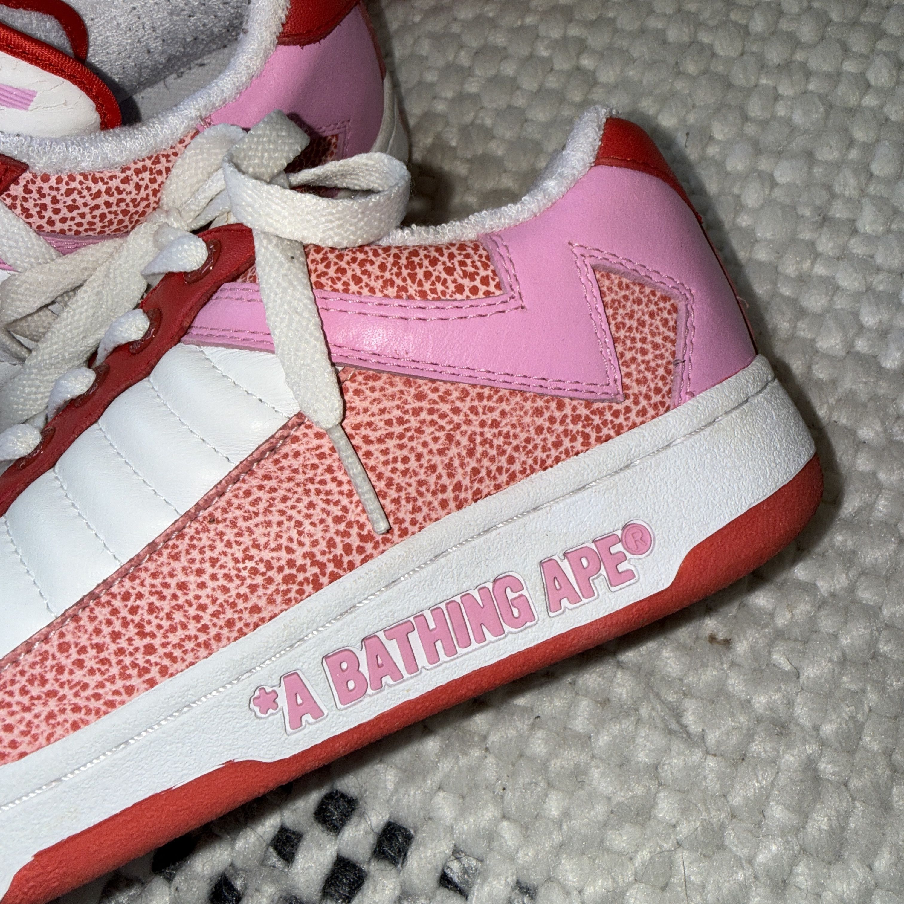 Bape Bape Sta 88 Red Pink Sneakers Size US 7 / IT 37 - 2 Thumbnail