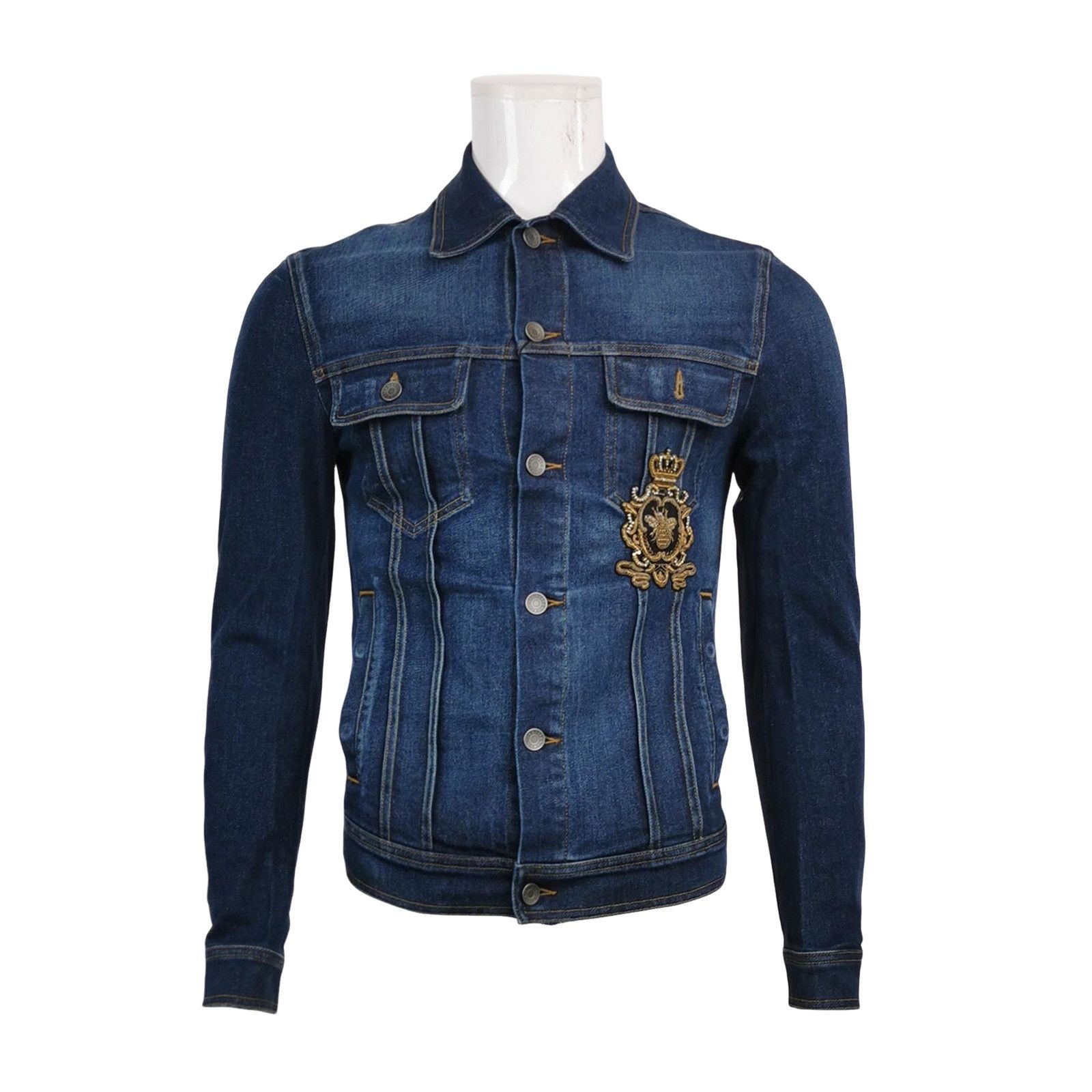 Dolce & Gabbana Dolce & Gabbana Bee Patch Denim Jacket Size 44 Size US S / EU 44-46 / 1 - 1 Thumbnail