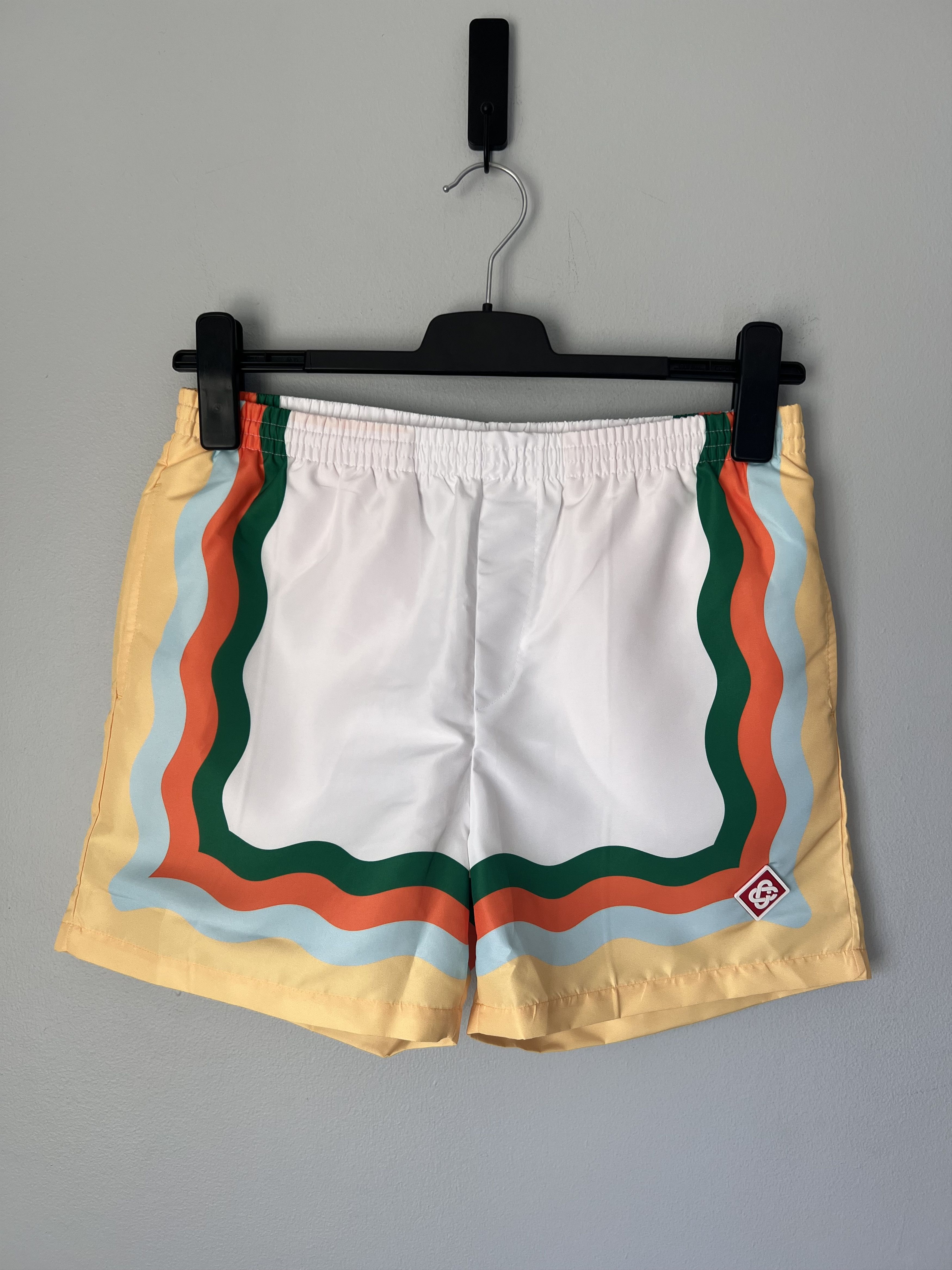 Casablanca Casablanca Printed Swim Shorts in White Wave Size US 30 / EU 46 - 1 Thumbnail