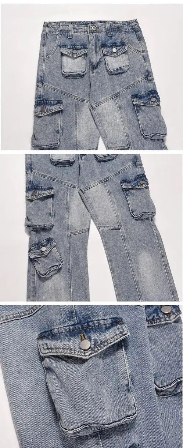 VIBE Streetwear faded y2k hiphop baggy cargo pants jeans Size US 30 / EU 46 - 4 Thumbnail