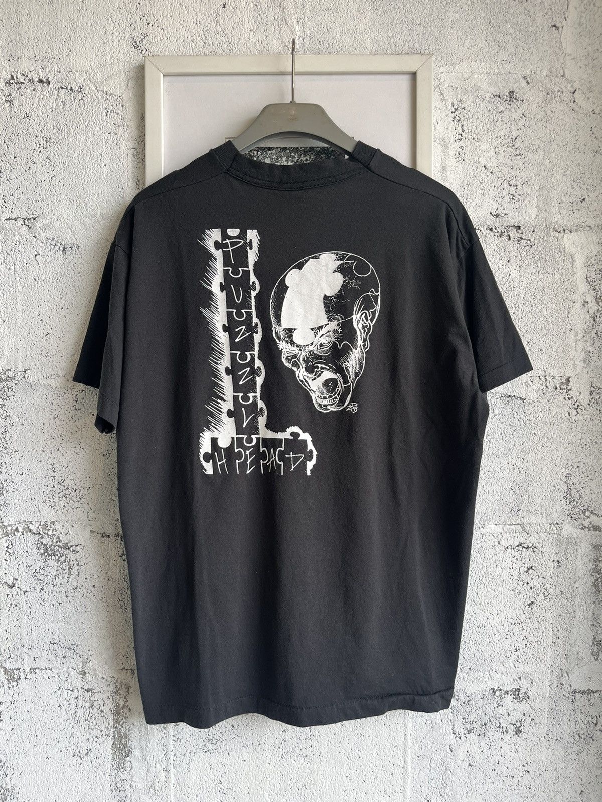 Vintage Vintage PUZZLE HEAD art design 94’s T-shirt Size US XL / EU 56 / 4 - 3 Thumbnail