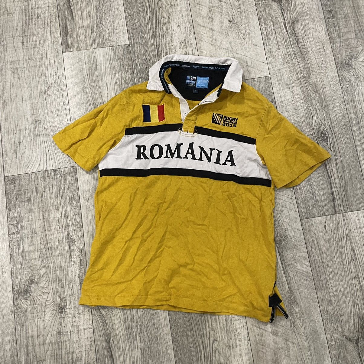 Vintage ROMANIA rugby 90s jersey polo tee shirt world cup Size US L / EU 52-54 / 3 - 1 Thumbnail