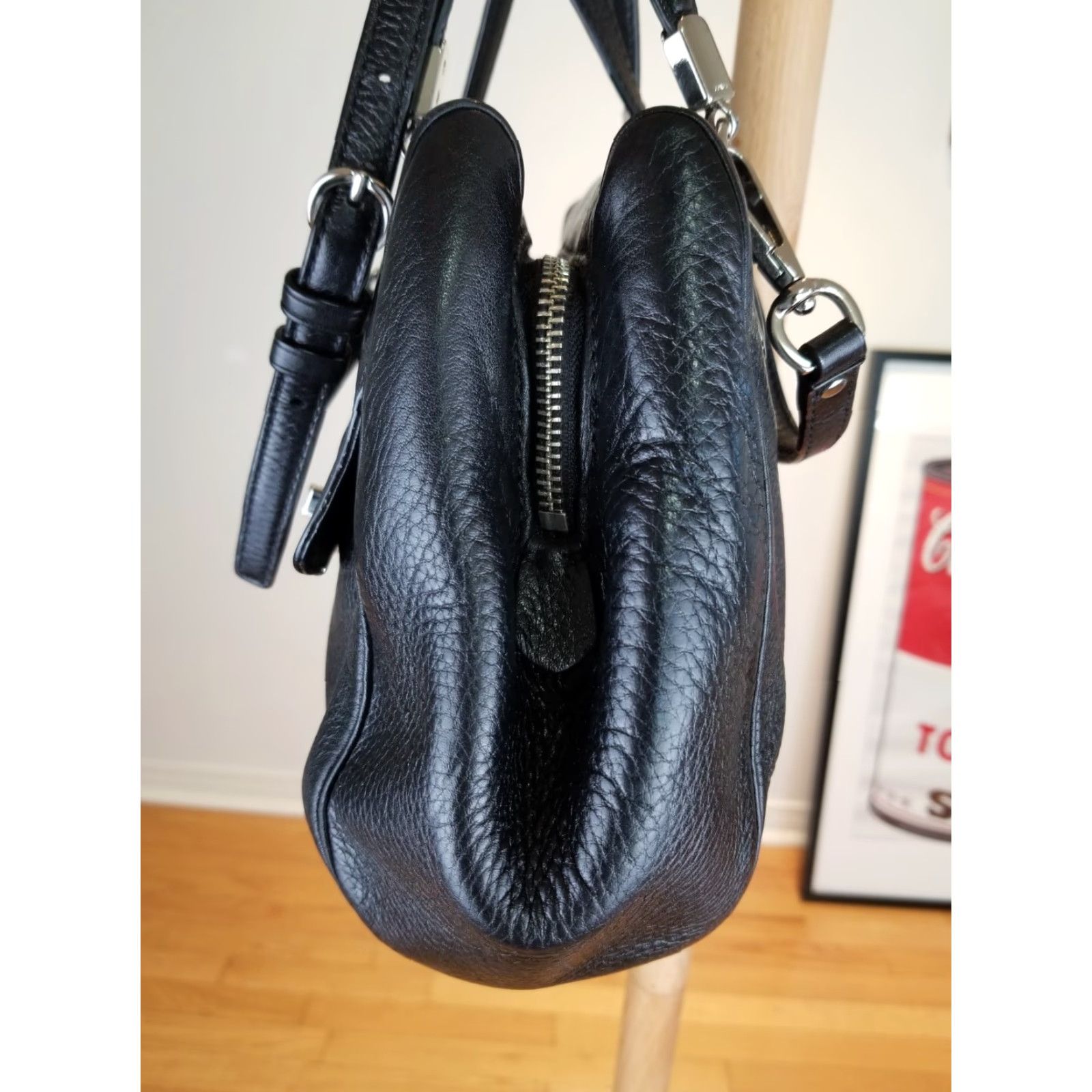 Coach VINTAGE COACH BLACK LEATHER SHOULDER HAND BAG CROSS BAG SZ 10'X8'X3' 25163 Size ONE SIZE - 5 Thumbnail