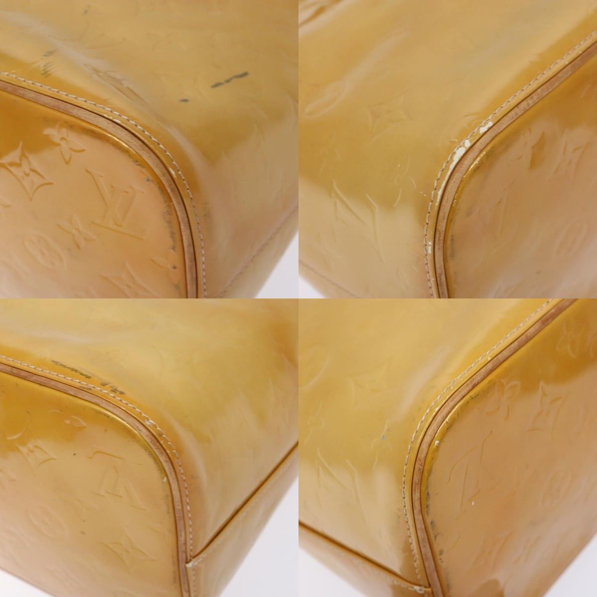 Louis Vuitton LOUIS VUITTON Monogram Vernis Houston Hand Bag Beige M91004 Size ONE SIZE - 10 Thumbnail
