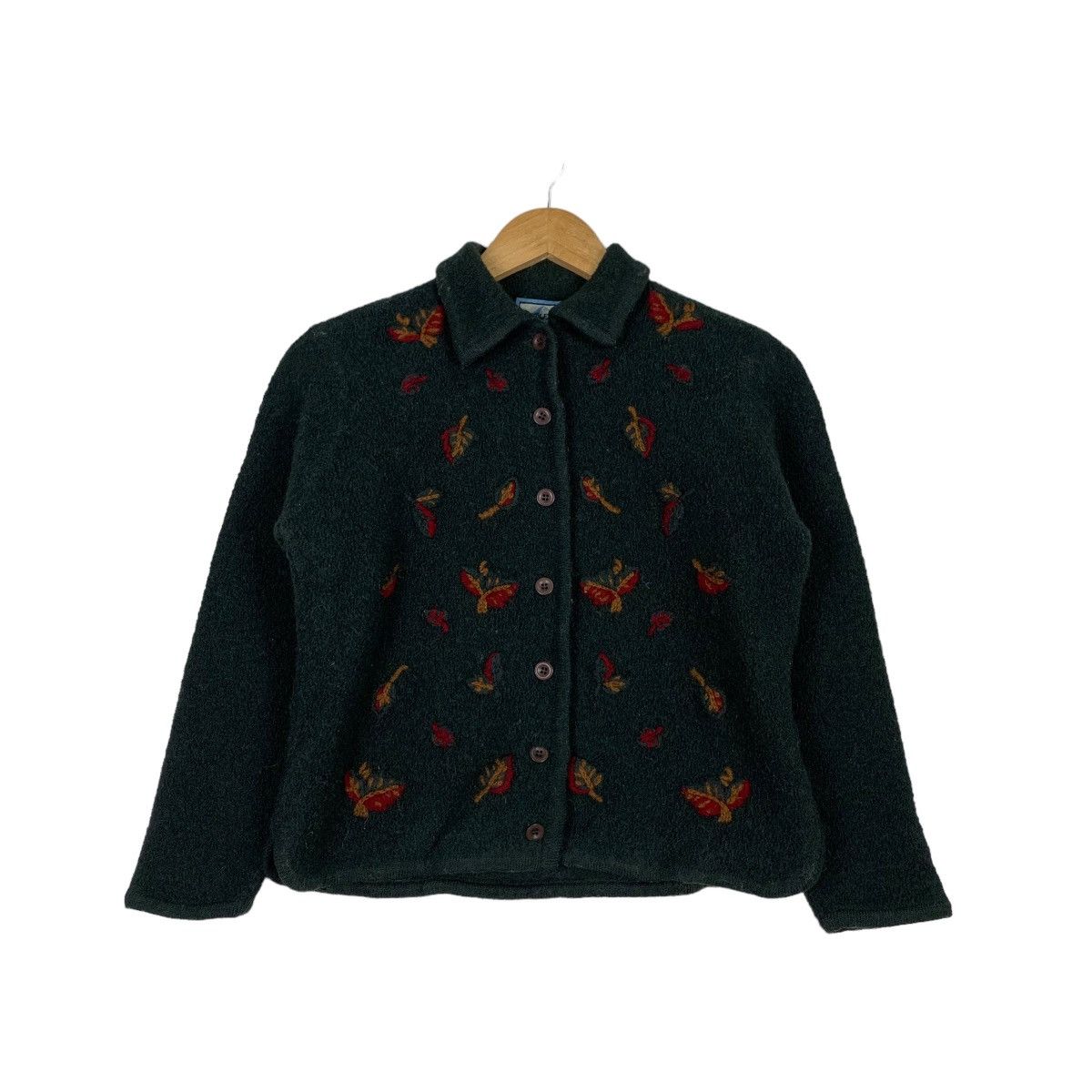 Pendleton PENDLETON Embroidery Logo Dark Green Wool Jacket #1081-C49 Size XL / US 12-14 / IT 48-50 - 1 Thumbnail