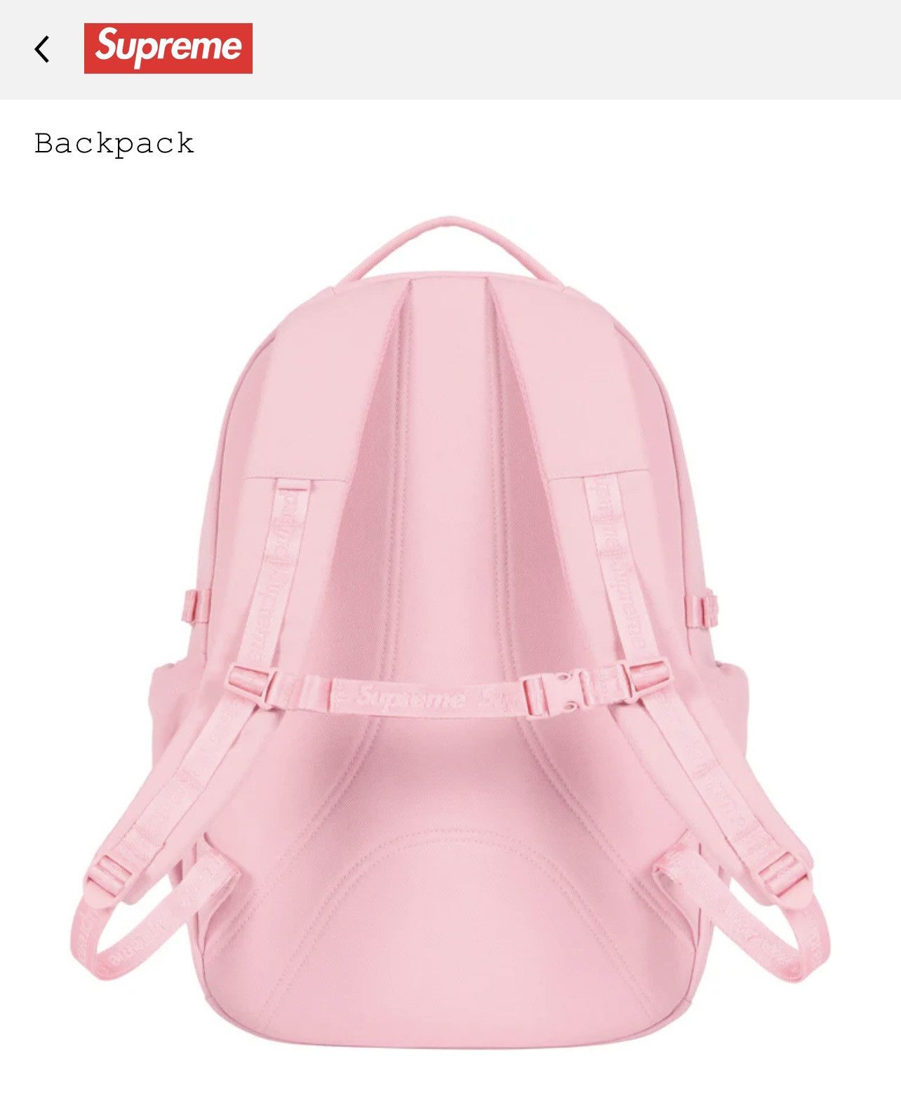 Supreme Supreme 25SS backpack light pink Size ONE SIZE - 3 Thumbnail