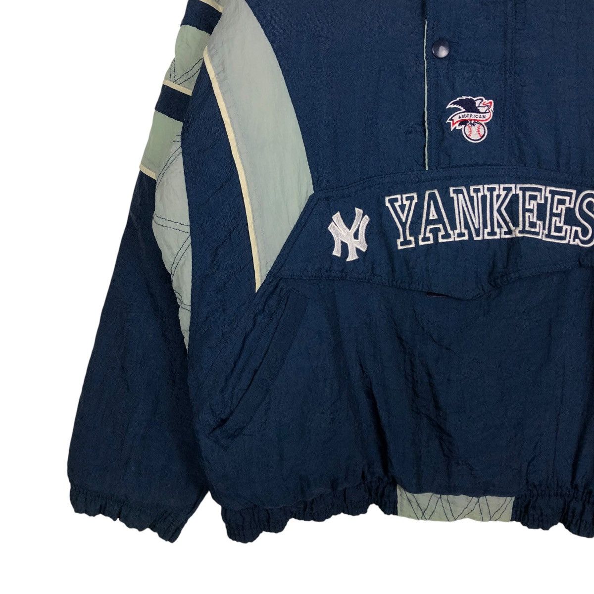 New York Yankees 🔥VINTAGE BOMBER JACKET SPORTSWEAR STARTER NEW YORK YANKEES Size US L / EU 52-54 / 3 - 6 Thumbnail