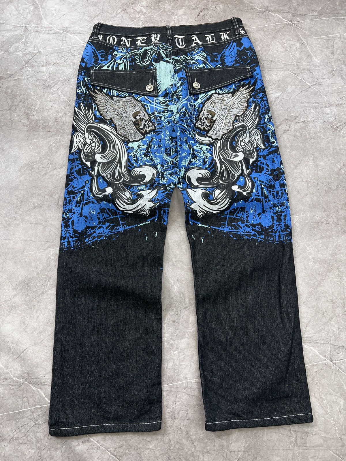 Karl Kani × Wu-Tang Clan Vintage rap wide leg Coogi style rap pants jeans skater Size US 36 / EU 52 - 2 Thumbnail