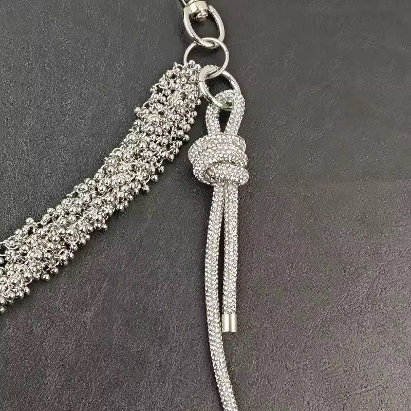 Jewelry Rhinestone Knot Pendant Punk Wallet Pocket Chain Size ONE SIZE - 7 Thumbnail
