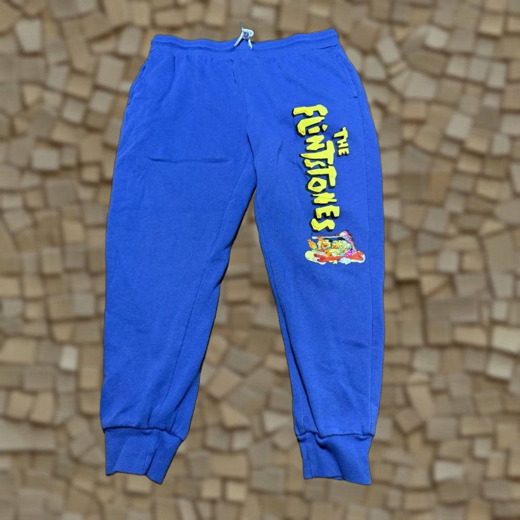 Vintage VINTAGE? The Flintstones Pants Women's XL Blue Activewear Stretch High Rise Pants Regular Women XS? Size 40" / US 18 - 1 Thumbnail