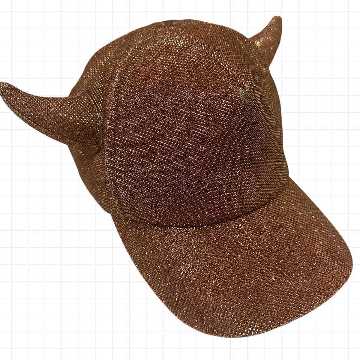 Japanese Brand × KTZ KTZ Runway Horned SnapBack Cap Hat Gold Glitter Shiny Horns Size ONE SIZE - 3 Thumbnail