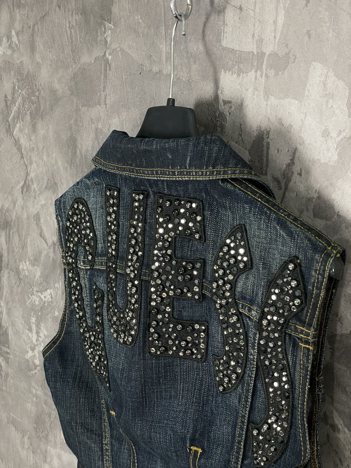 Guess × Japanese Brand Y2K Guess Glamour Avant Garde Vintage Denim Vest Size M / US 6-8 / IT 42-44 - 8 Thumbnail