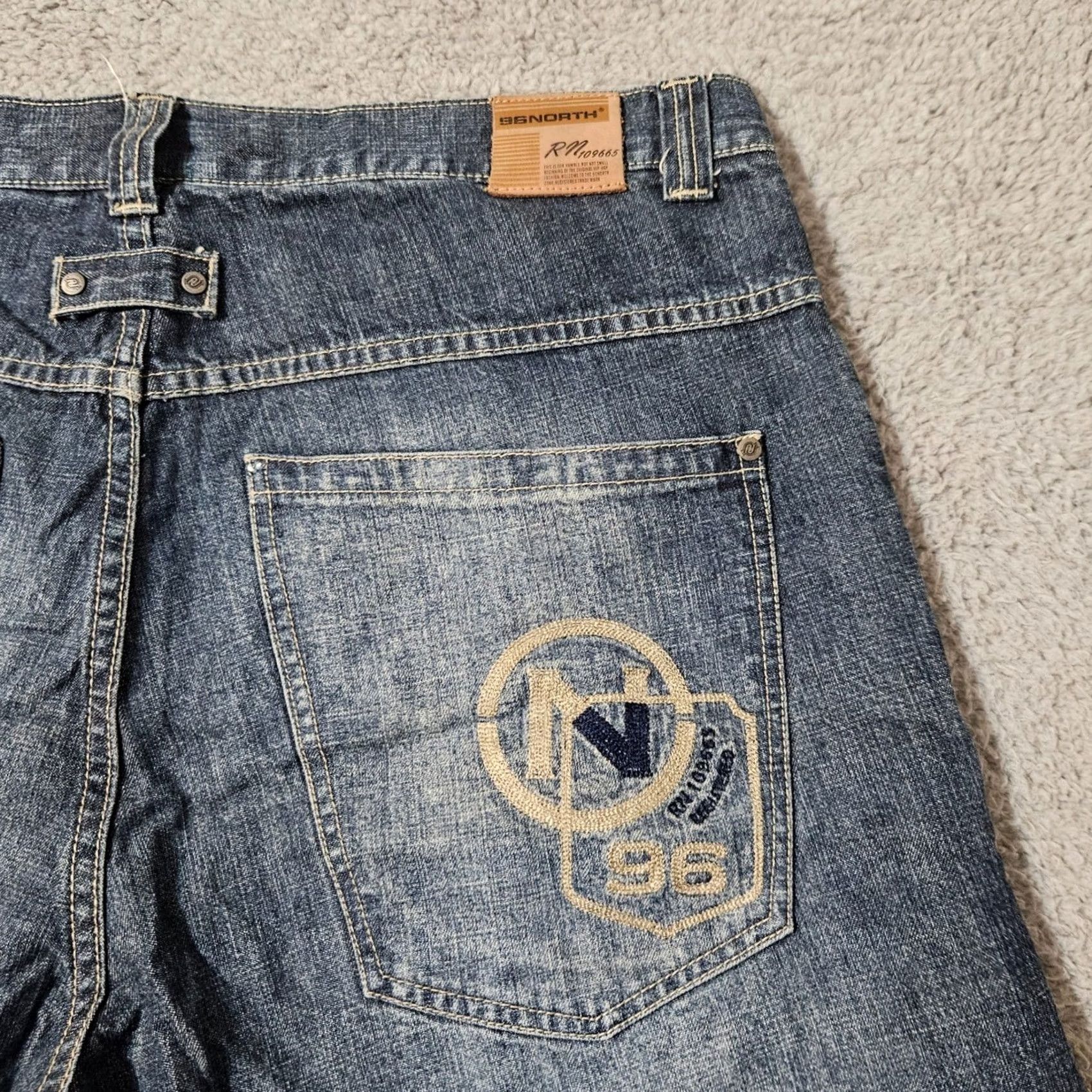 Vintage VINTAGE 96 North Jeans Mens 40 Blue Ninety Six Baggy Skater Wide Leg Size US 40 / EU 56 - 4 Thumbnail