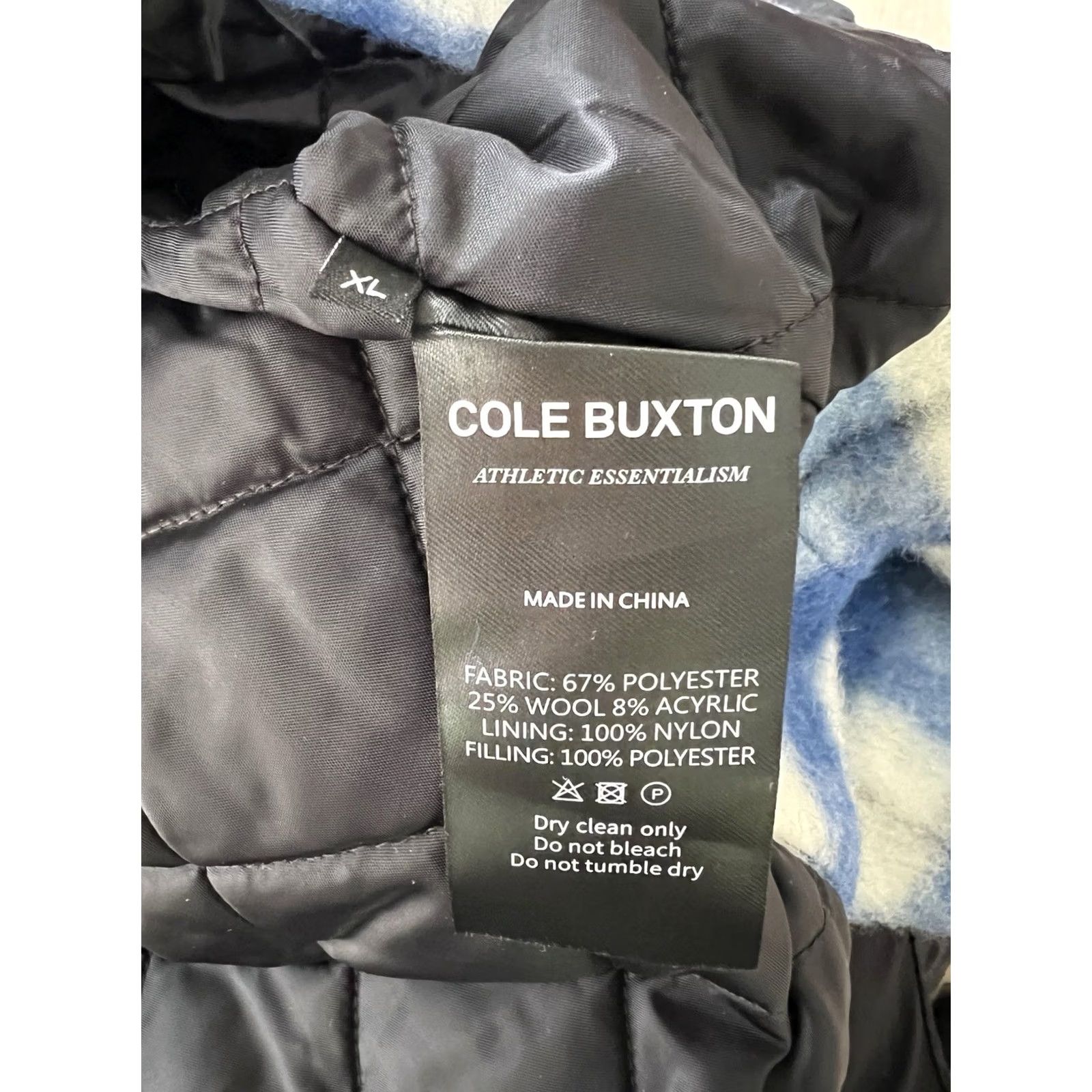 Cole Buxton COLE BUXTON OverShirt Jacket Wool Flannel Check Blue XL Men’s Bomber Full Zip Shirt Size US XL / EU 56 / 4 - 7 Thumbnail