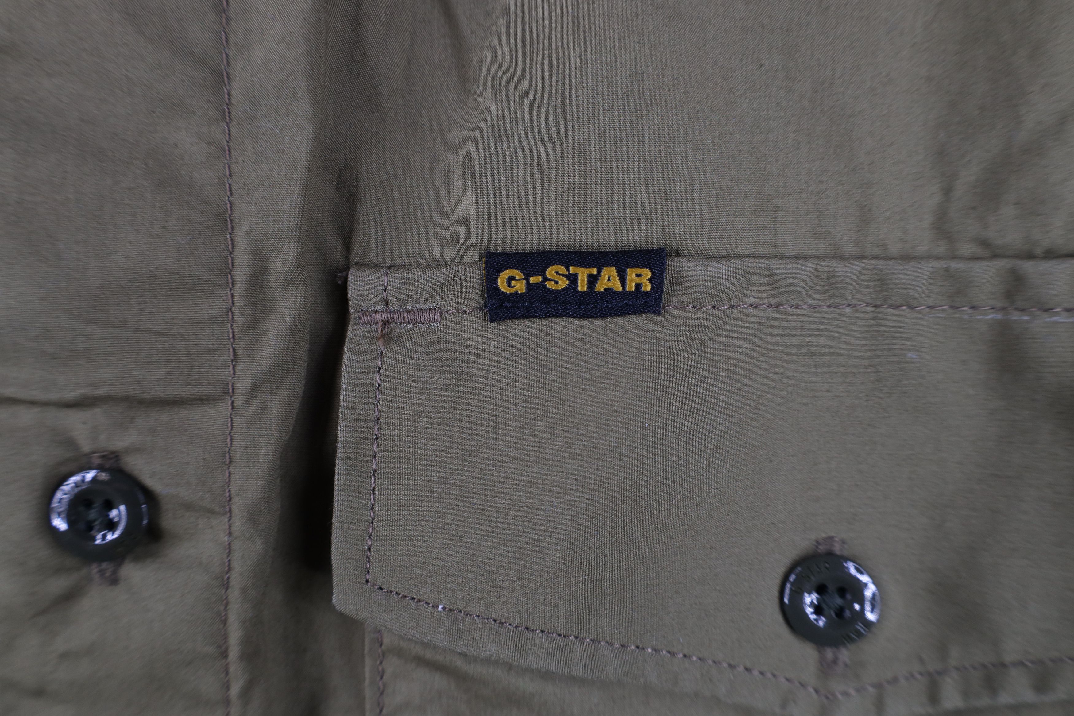 G-Star G Star Raw Spell Double Pocket Collared Button Shirt Green Size US L / EU 52-54 / 3 - 4 Thumbnail