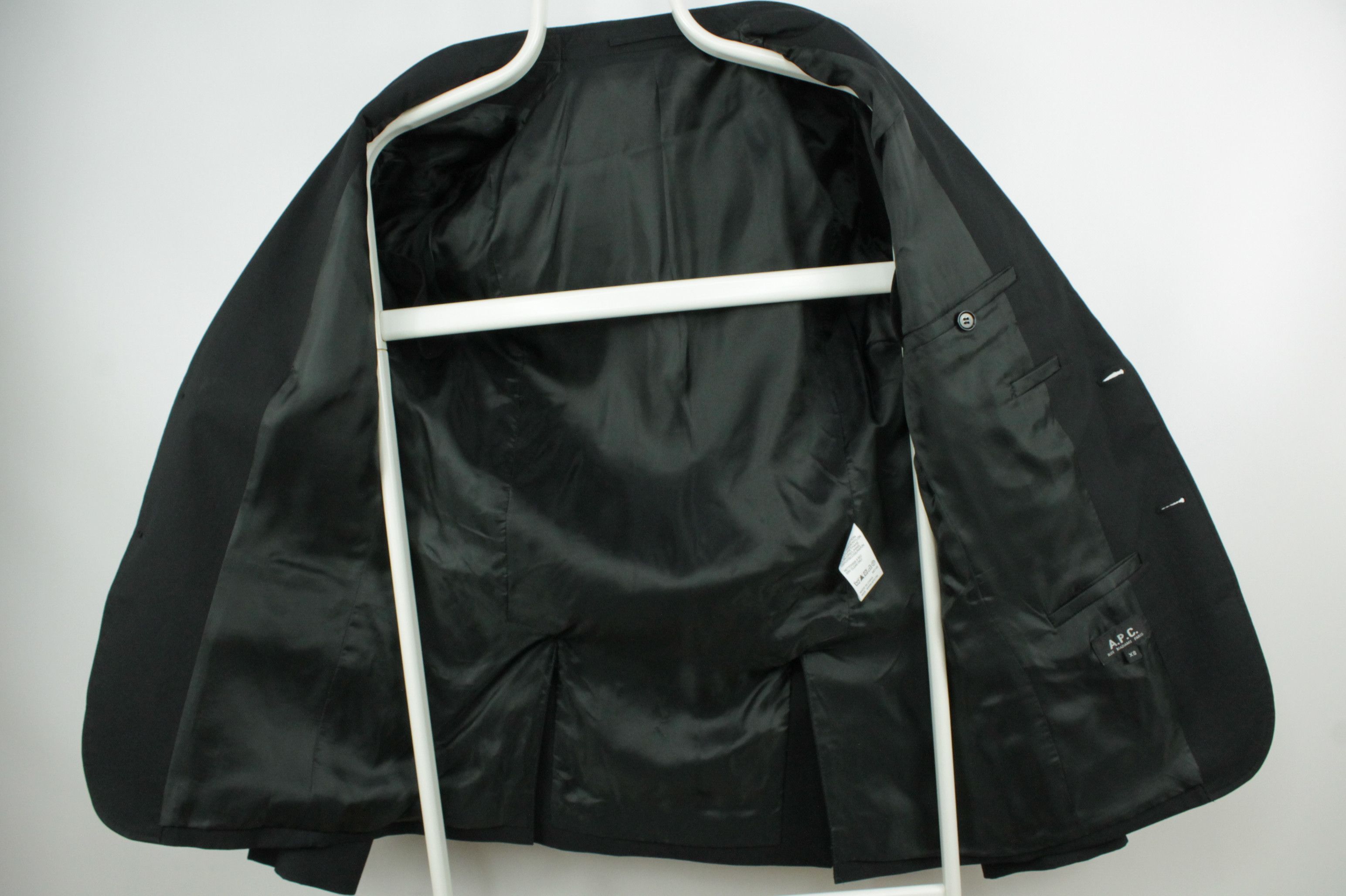 A.P.C. A.P.C. Black Cotton Nylon Blend Stretch Blazer Jacket Men's Size US XS / EU 42 / 0 - 5 Thumbnail