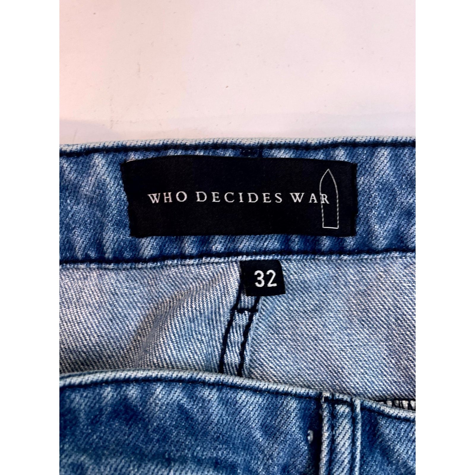 Who Decides War WDW Patch Blue Jeans Size US 32 / EU 48 - 7 Thumbnail