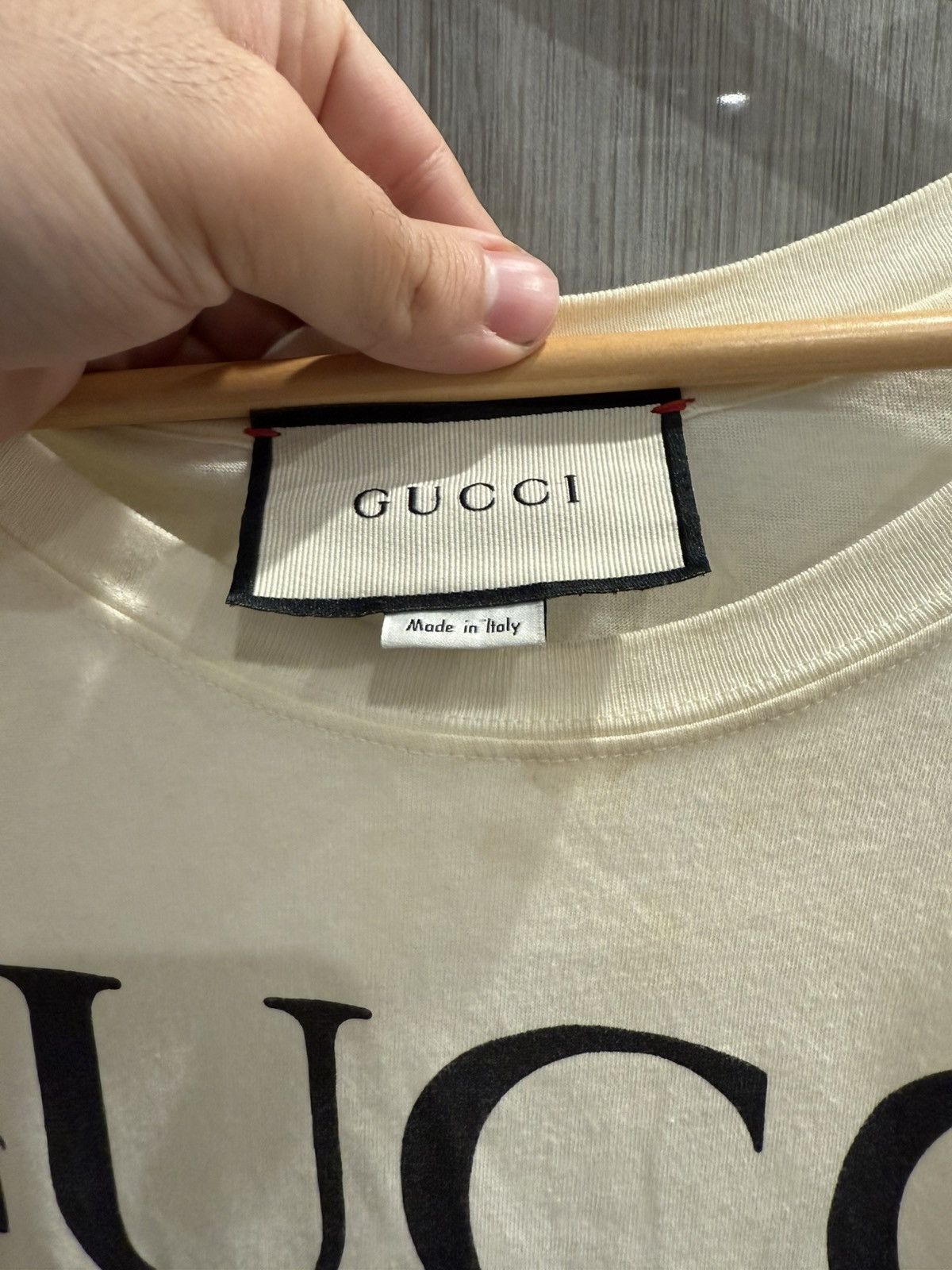 Gucci Gucci Beige GG Logo T Shirt Size US M / EU 48-50 / 2 - 5 Thumbnail