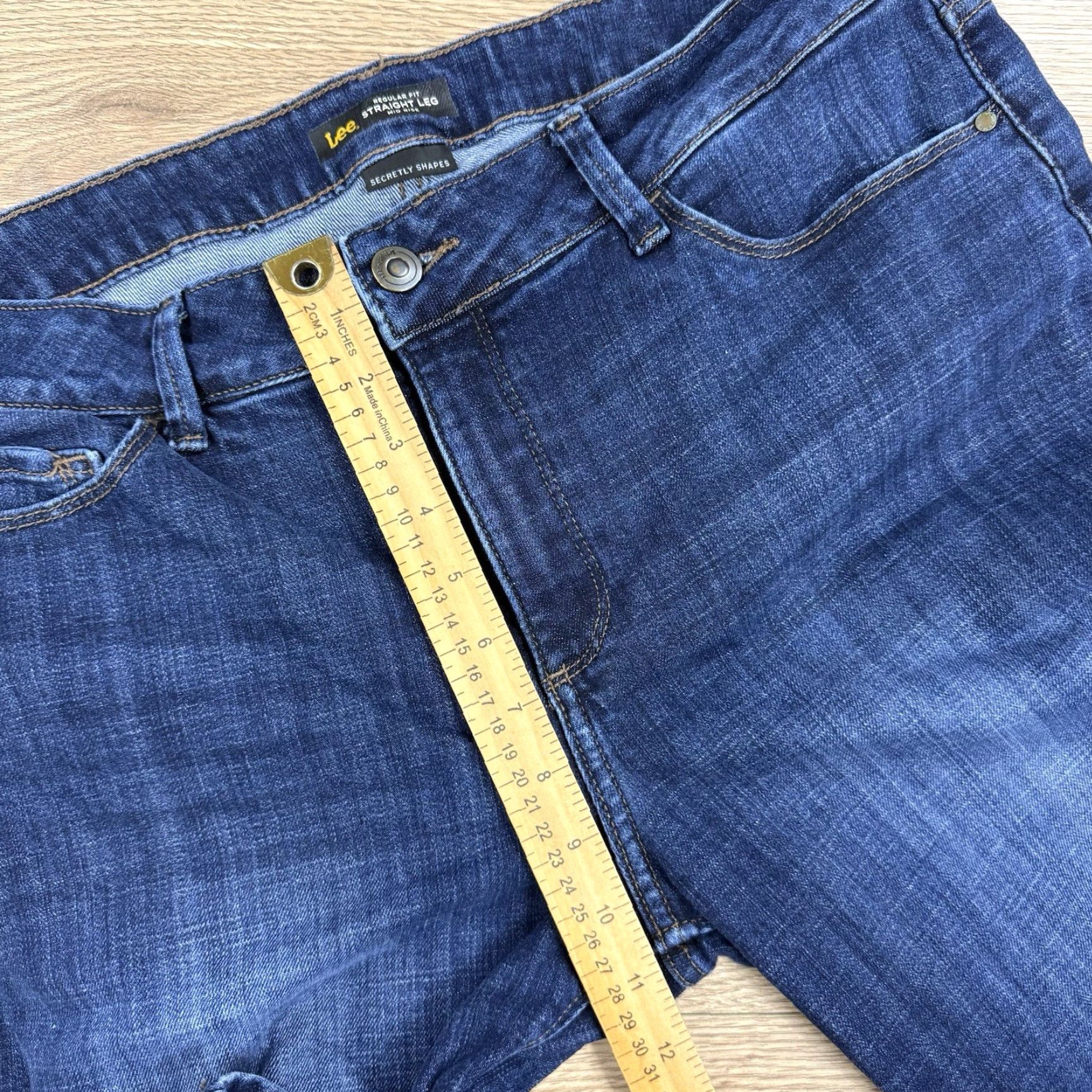Lee LEE Jeans Regular Fit Straight Leg Mid Rise Womens 16M Blue Denim Shaping 16M Jeans Secerety Shapes 90s? Size 38" / US 16 / IT 52 - 6 Thumbnail