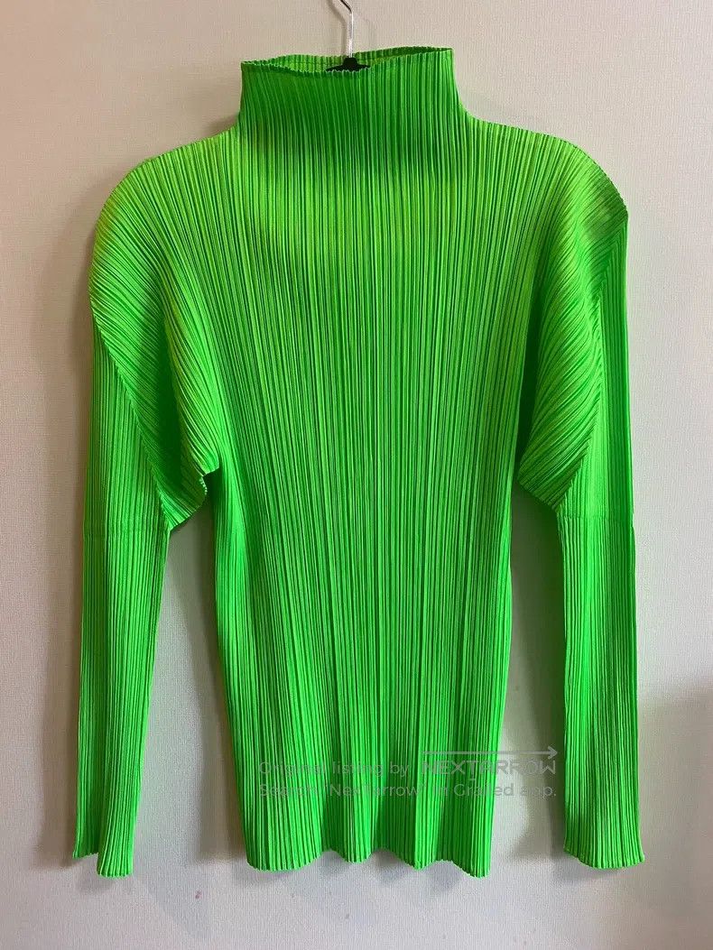 Issey Miyake Issey Miyake Green Long Sleeve Top Size XL / US 12-14 / IT 48-50 - 1 Thumbnail