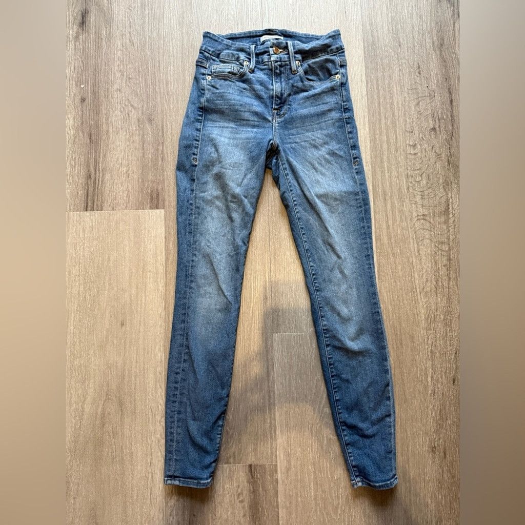 Good American Good American Blue Skinny Good Legs Jeans Classic Denim Size 24" / US 00 / IT 34 - 1 Thumbnail